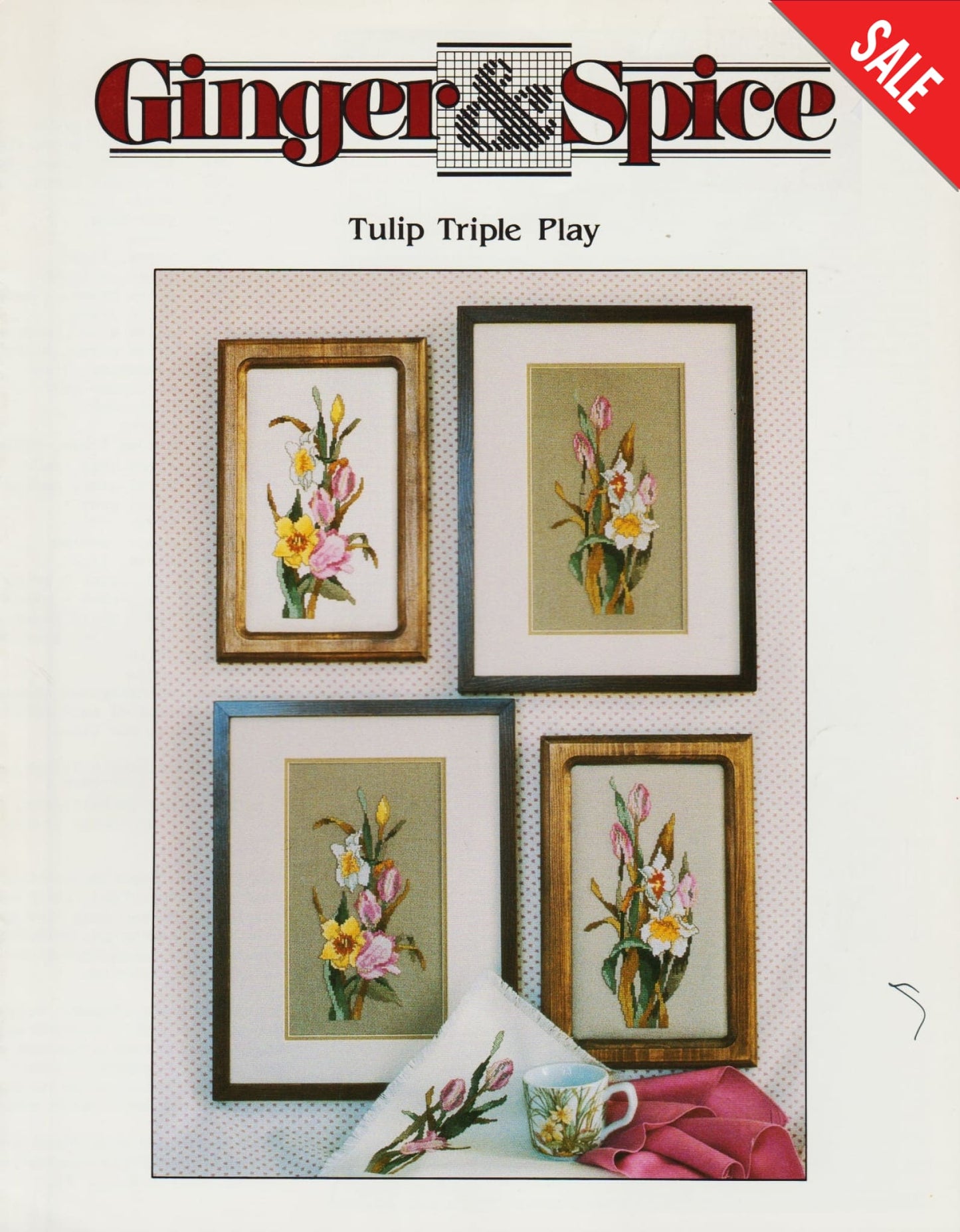 Ginger & Spice Tulip Triple Play cross stitch pattern