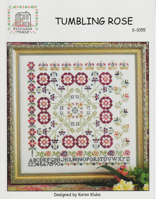 Rosewood Manor Tumbling Rose S-1055 cross stitch pattern