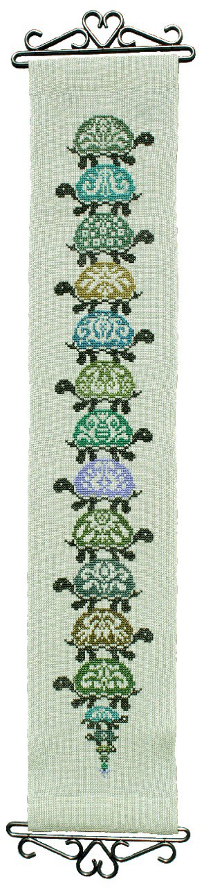 Ink Circles Turtles All The Way Down P16 cross stitch pattern
