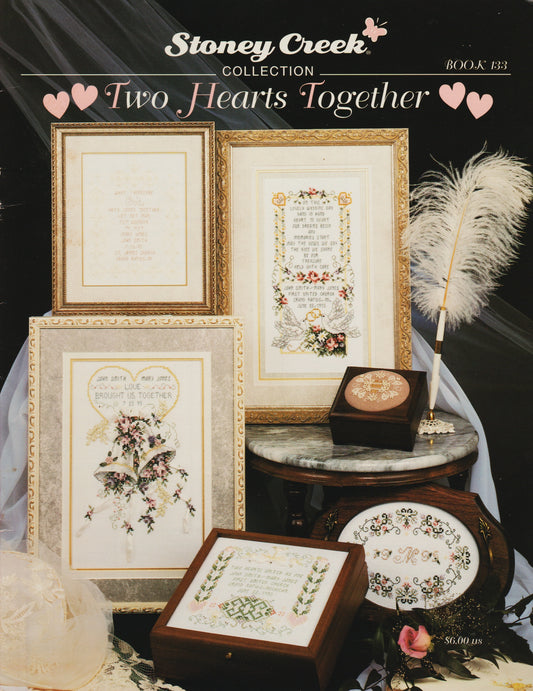 Stoney Creek Two Hearts Together BK133 wedding cross stitch pattern