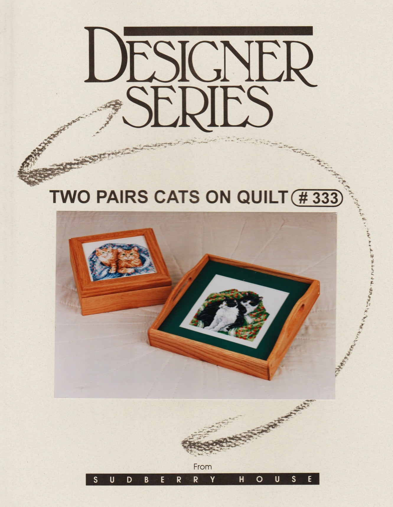 Sudberry House Two Pairs Cats on Quilt 333 cross stitch pattern