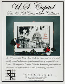 Ronnie Rowe U.S. Capitol patriotic cross stitch pattern