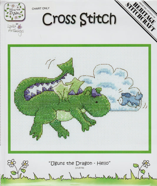Heritage Stitchcraft Uguns the Dragon - Hello LVUB786 cross stitch pattern