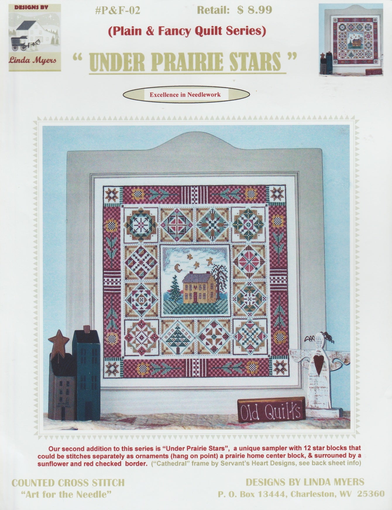 Linda Myers Under Prairie Stars P&F-02 cross stitch pattern
