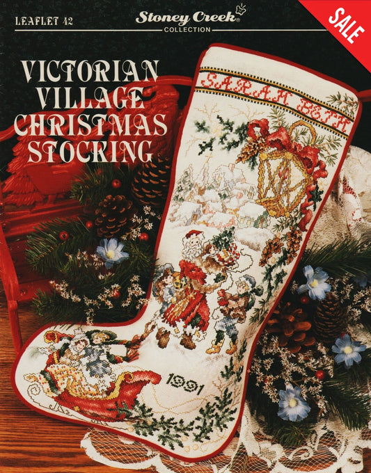 Stoney Creek Victorian Village Christmas Stocking LFT12 cross stitch pattern