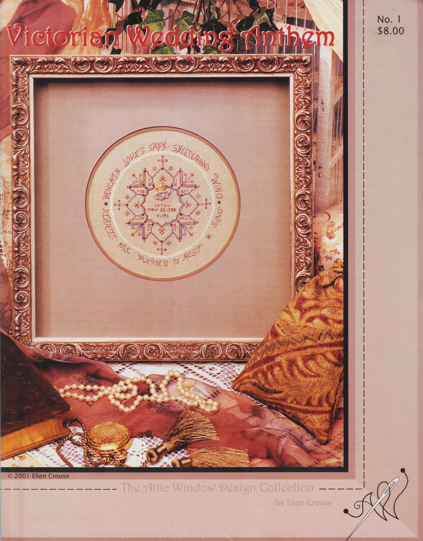 Attic Window Design Victorian Wedding Anthem Ellen Crouse cross stitch pattern