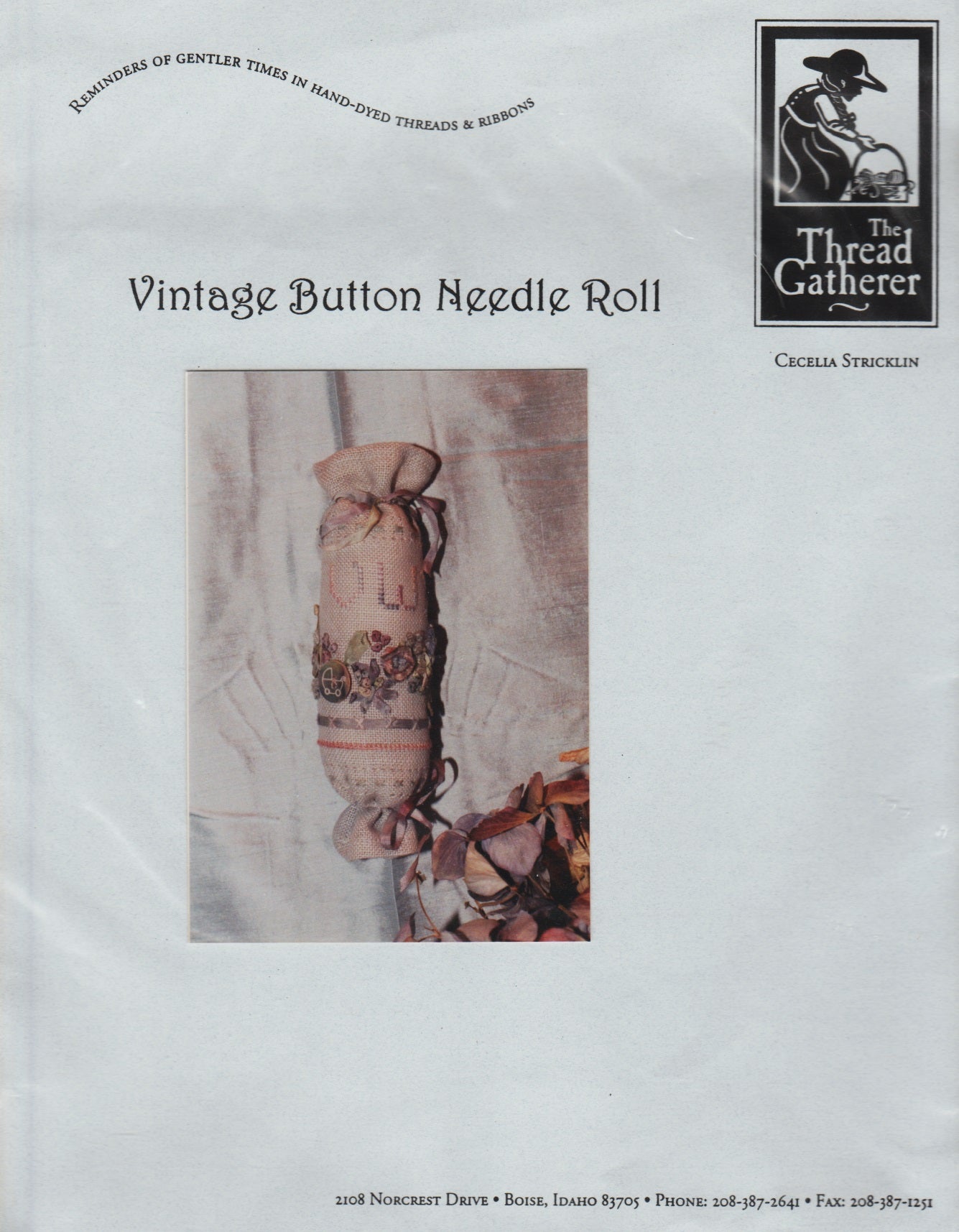 Vintage Button Needle Roll pattern – Sandra's Stitch Stash