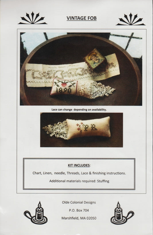 Olde Colonial Designs Vintage Fob cross stitch kit