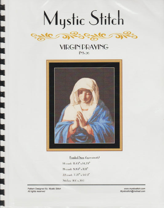 Mystic Stitch Virgin Praying INS-26 cross stitch pattern