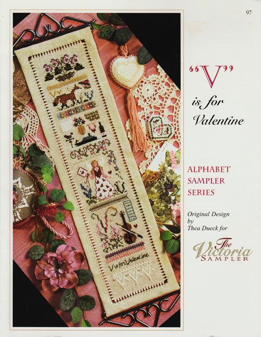 Victoria Sampler V is for Valentine VS97 cross stitch pattern