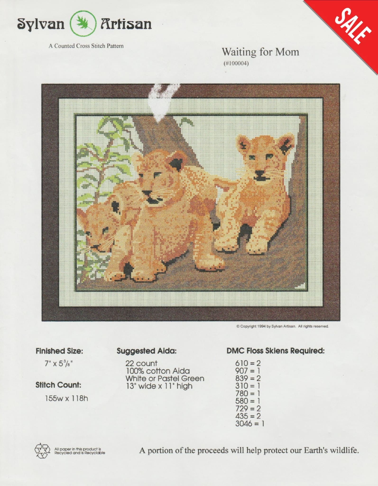 Sylvan Artisan Waiting For Mom cross stitch pattern