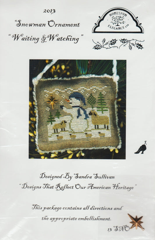 Homespun Elegance Waiting & Watching 13SNO cross stitch pattern