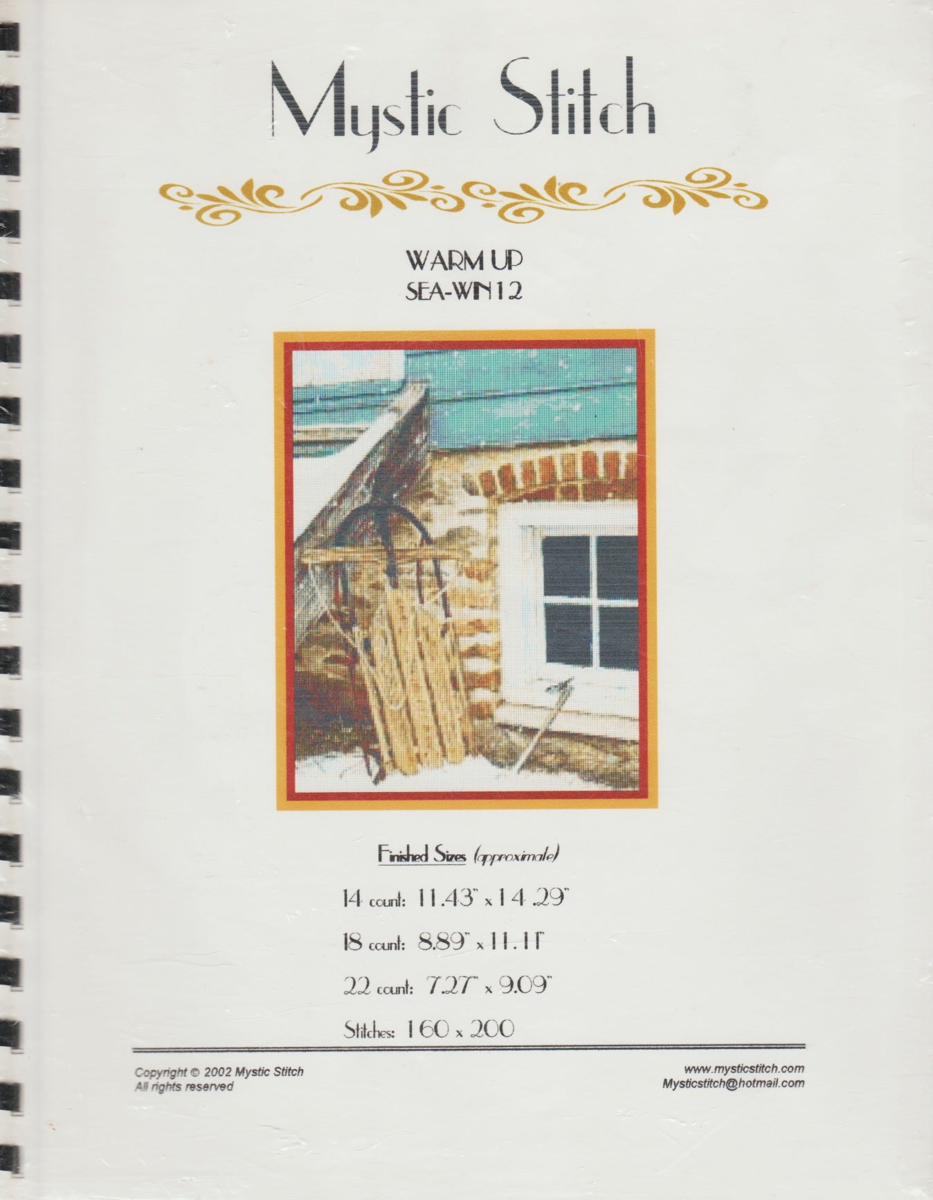Mystic Stitch Warm Up SEA-WN12 cross stitch pattern