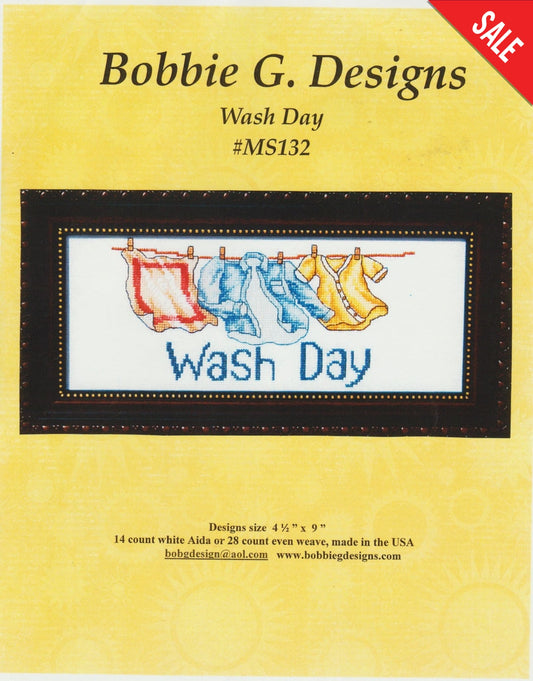 Bobbie G. Wash Day MS132 cross stitch pattern