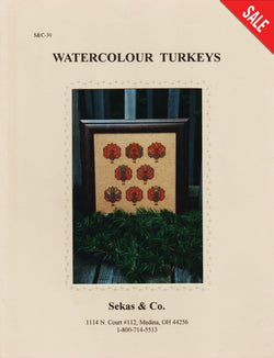 Sekas & Co. Watercolour Turkeys S&C-30 cross stitch pattern