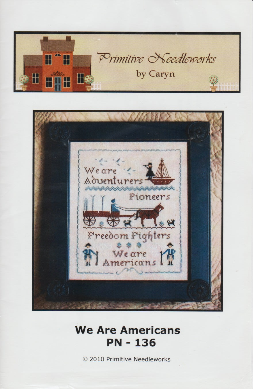 Primitive Needleworks We Are Americans PN-136 cross stitch pattern