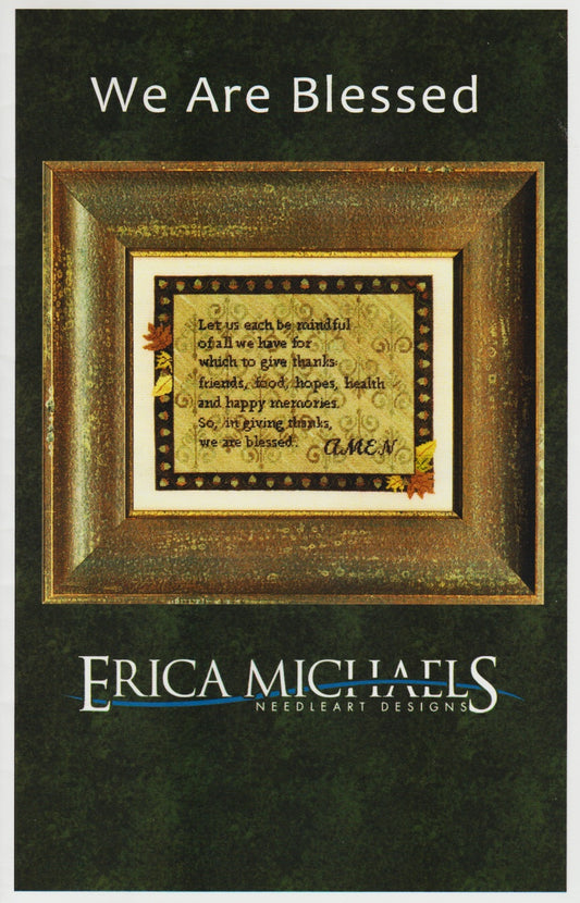 Erica Michaels We Are Blessed cross stitch pattern