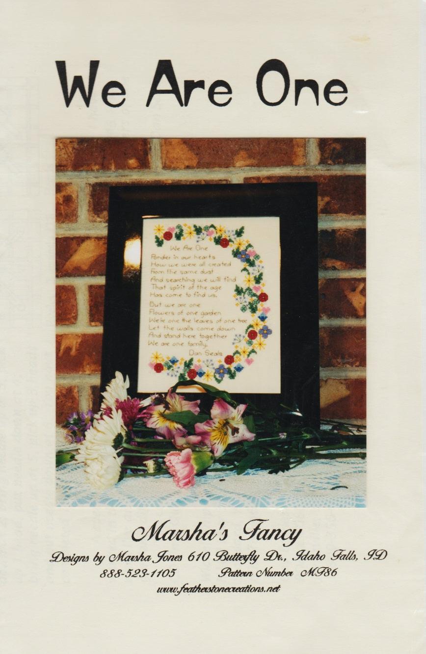 Marsha's Fancy We Are One cross stitch pattern