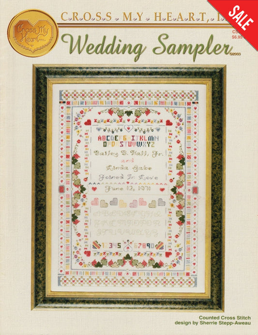 Cross My Heart Wedding Sampler CSB-256 cross stitch pattern