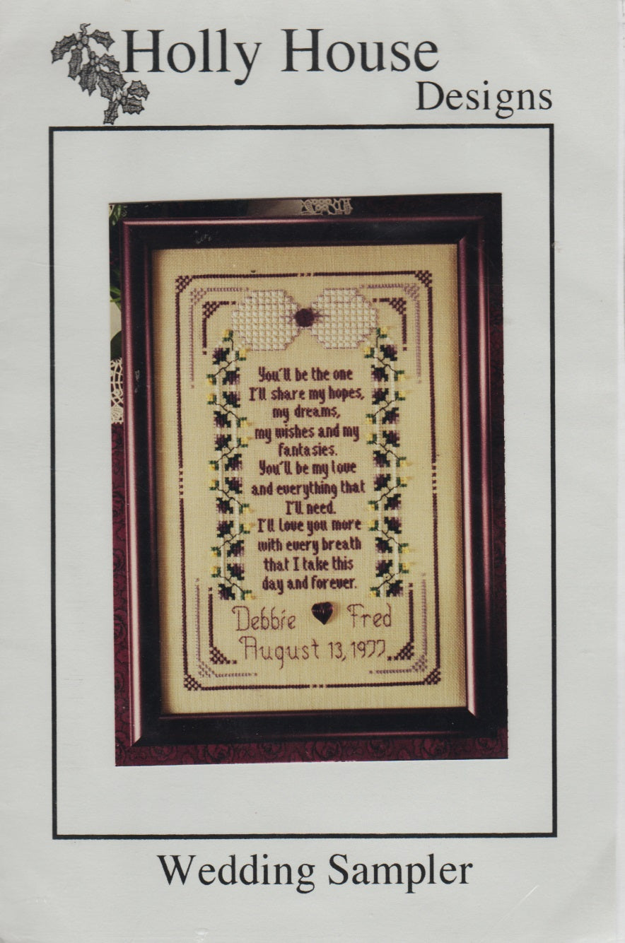 Holly House Designs Wedding Sampler cross stitch pattern