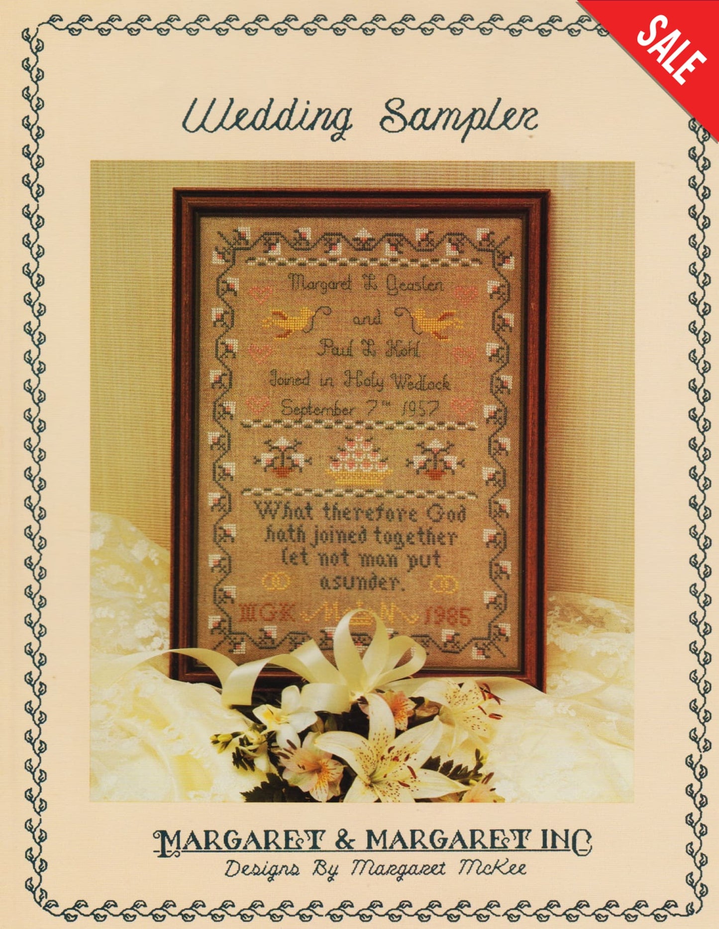 Margaret & Margaret Wedding Sampler cross stitch pattern