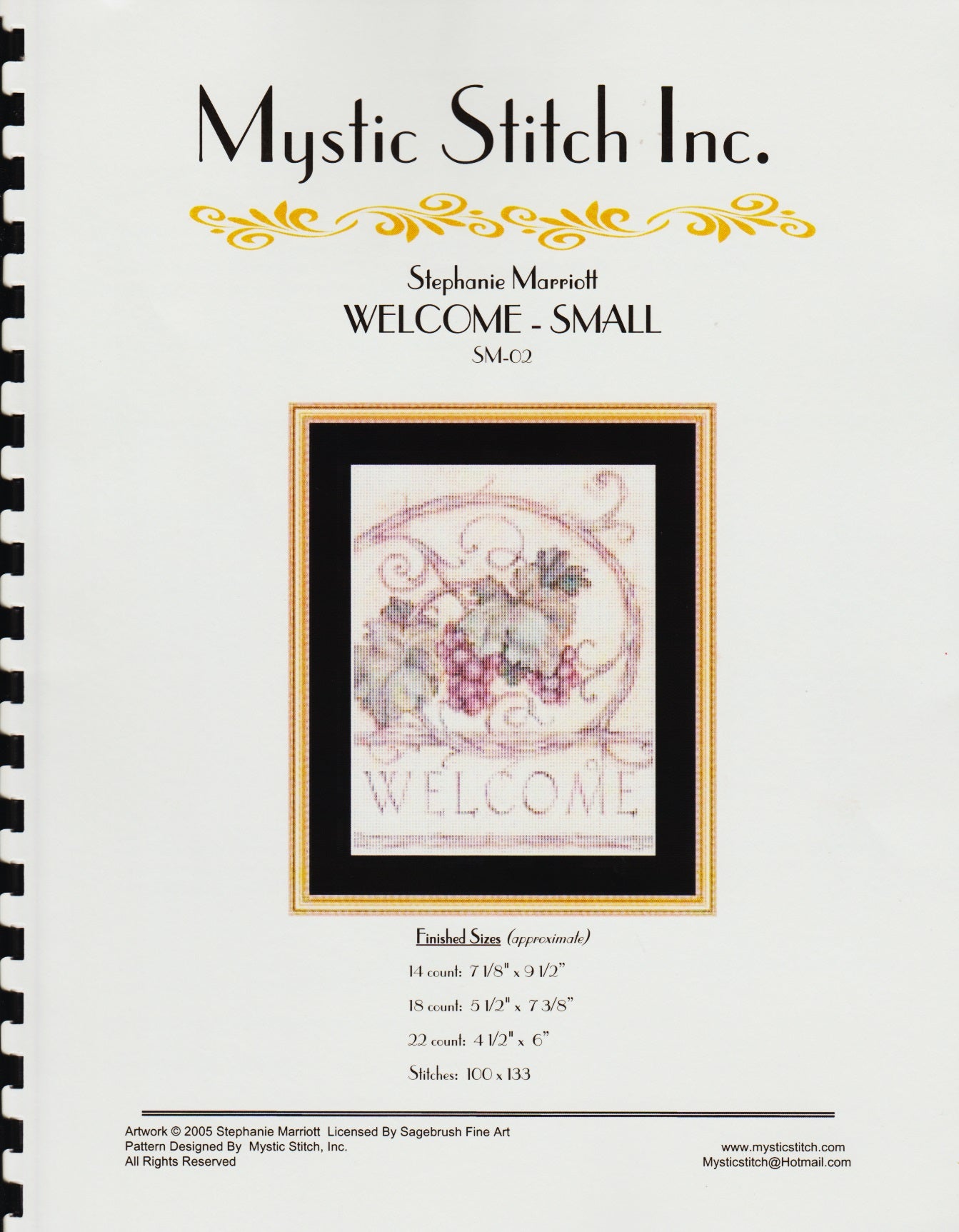 Mystic Stitch Welcome - Small cross stitch pattern