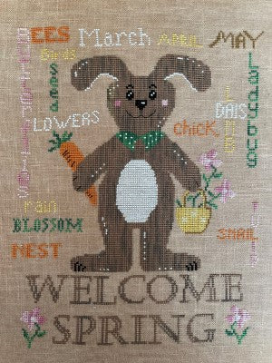 Romys Creations Welcome Spring cross stitch pattern