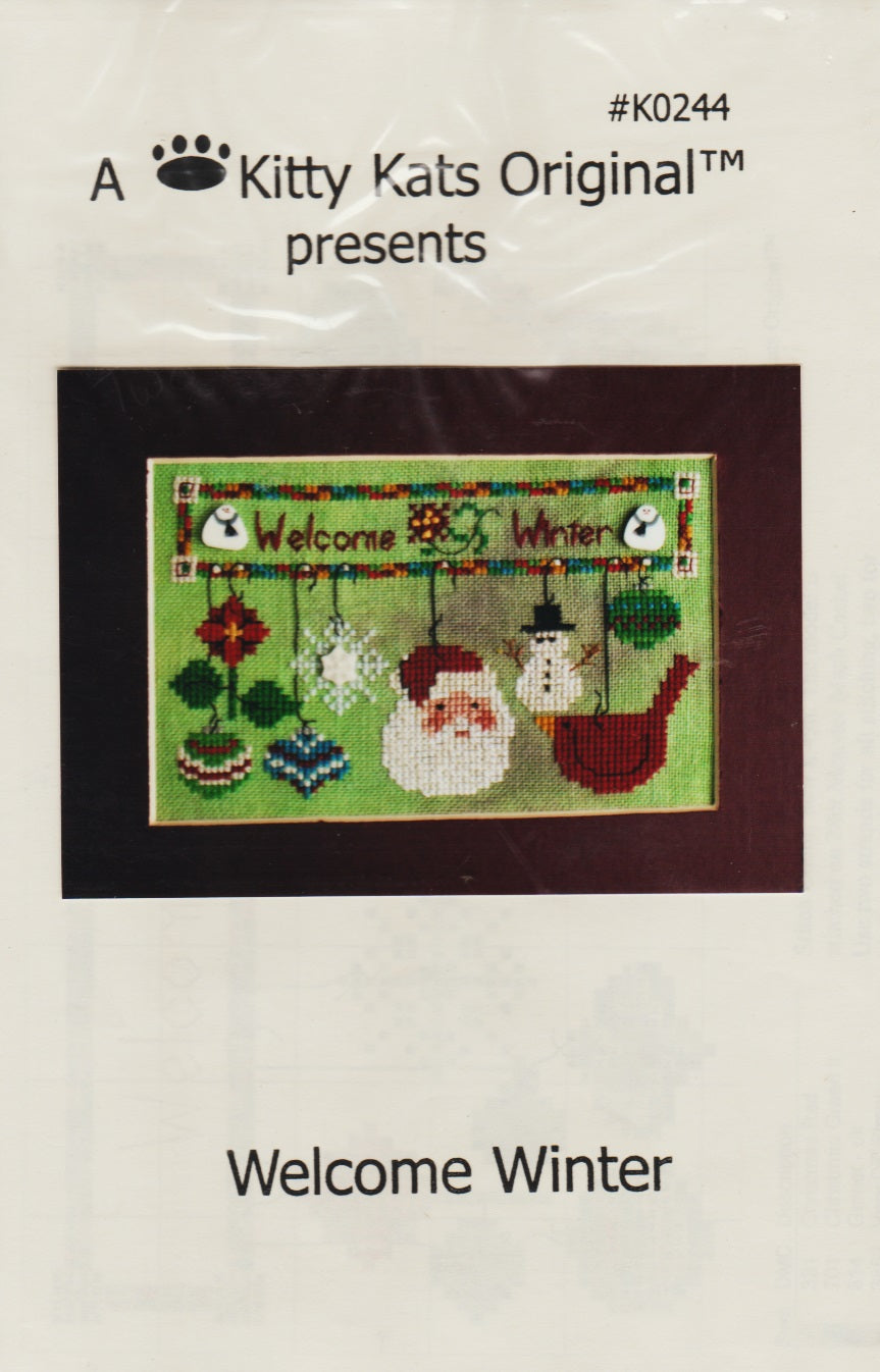 Kitty Kat Originals Welcome Winter K0244 cross stitch pattern