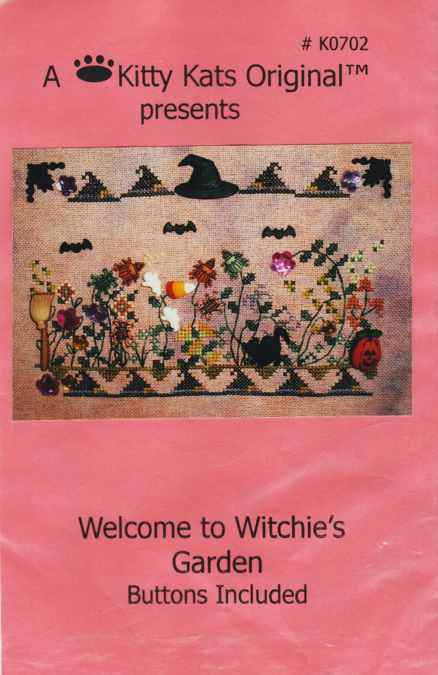 Kitty Kat Original Welcome to Witchie's Garden K0702 cross stitch pattern