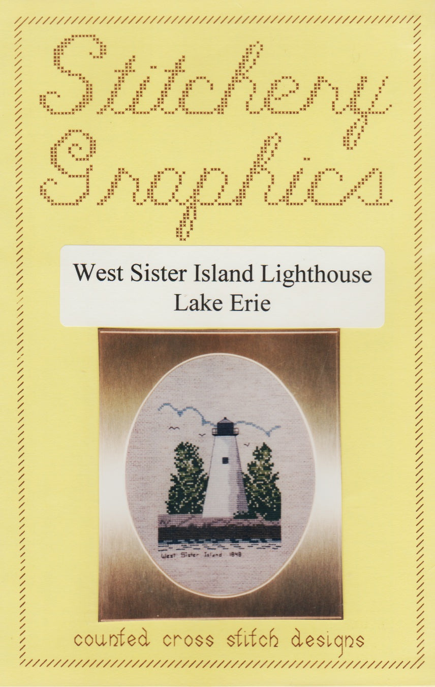 Stitchery Graphics West Sister Island Lighthouse Lake Erie cross stitch pattern