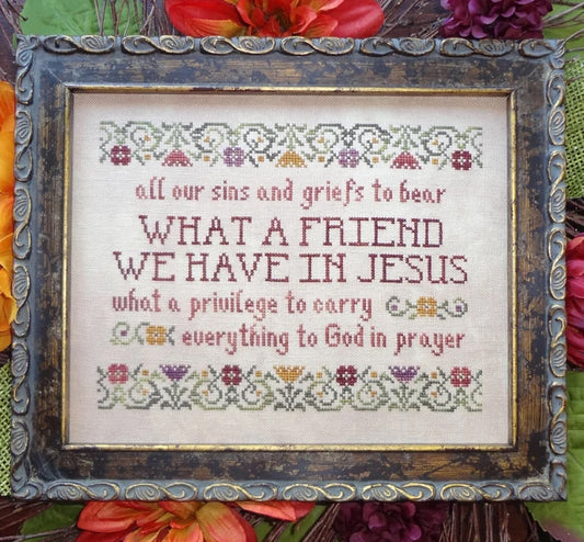My Big Toe What A Friend We Have In Jesus MBT-212 religious cross stitch pattern