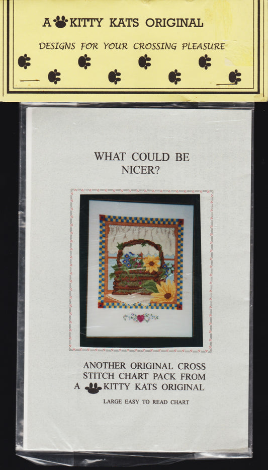 A Kitty Kats Origional What Could Be Nicer cross stitch pattern