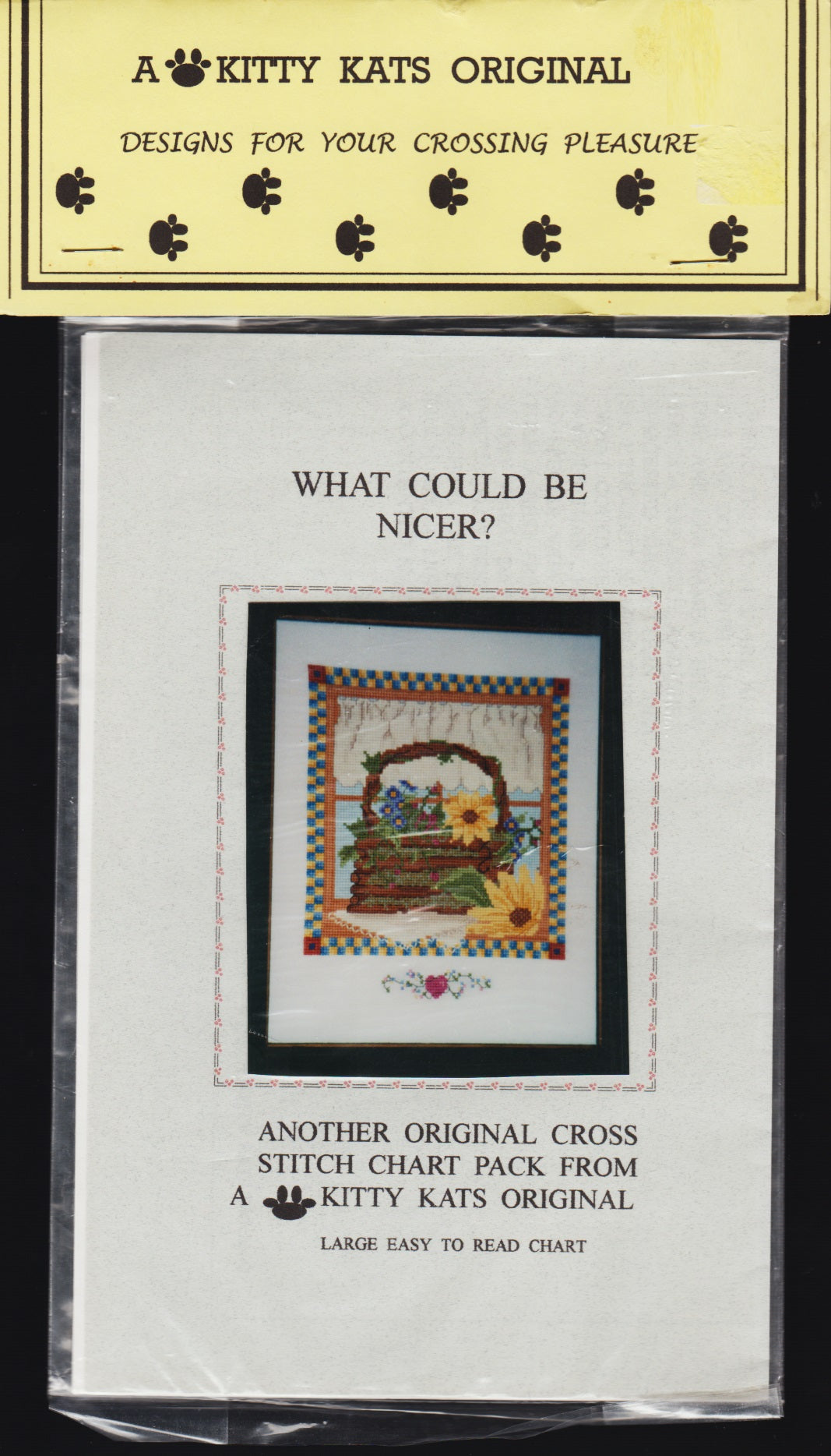 A Kitty Kats Origional What Could Be Nicer cross stitch pattern