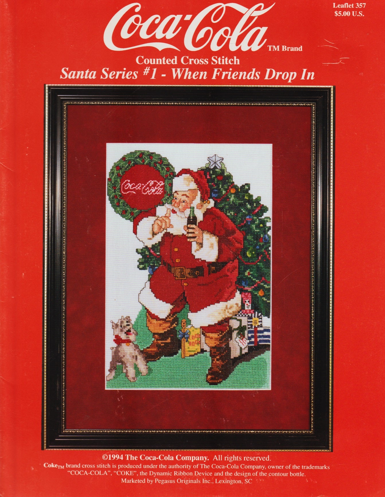 Pegasus When Friends Drop In Coca-Cola Santa #1 357 cross stitch pattern