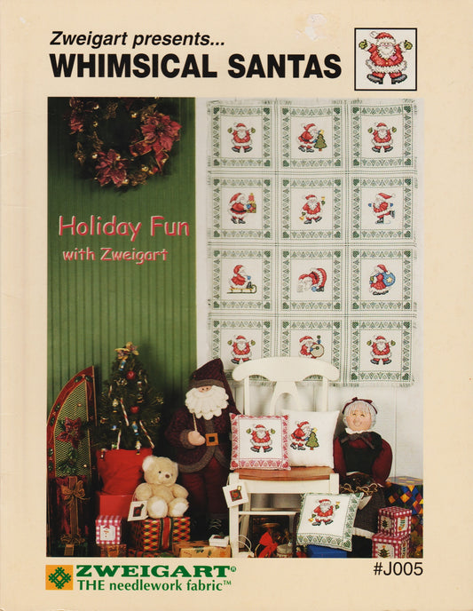 Zweigart Whimsical Santas christmas cross stitch pattern
