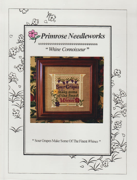 Primrose Needleworks Whine Connoisseur cross stitch pattern