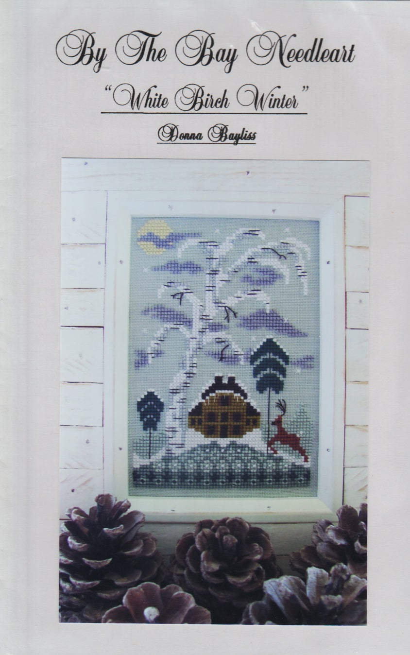 By The Bay White Birch Winter cross stitch pattern