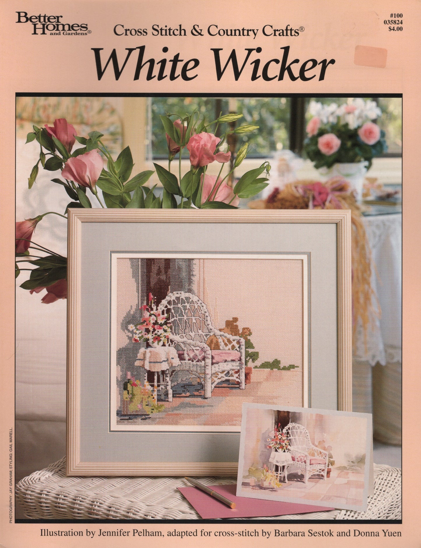 Cross Stitch & Country Crafts Better Homes White Wicker cross stitch pattern