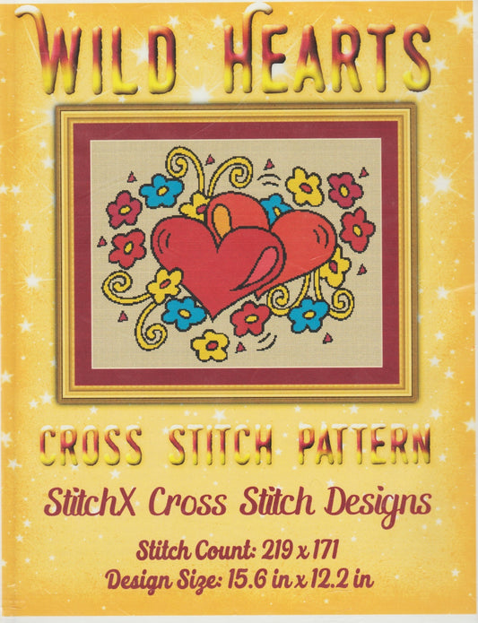 StitchX Wild Hearts cross stitch pattern