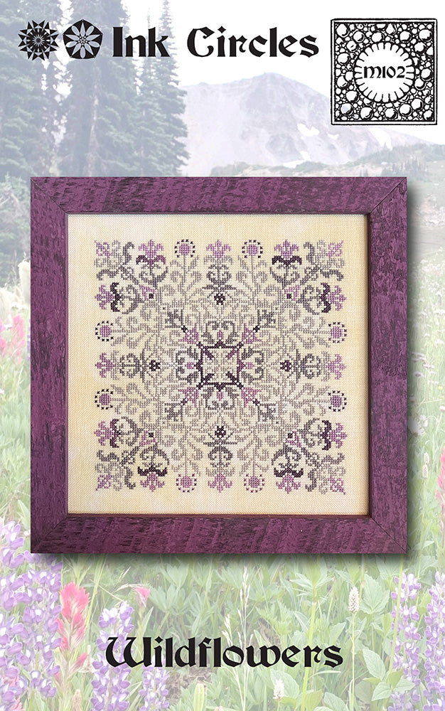 Ink Circles Wildflowers M102 cross stitch pattern