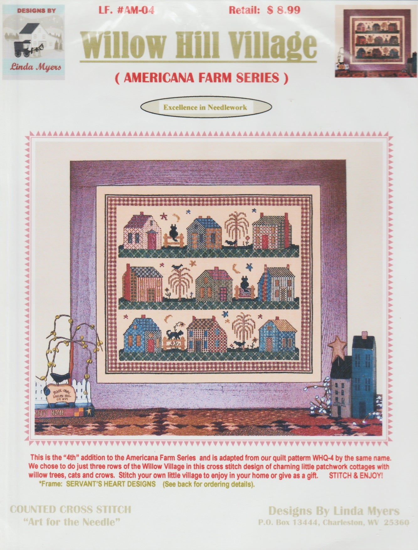 Linda Myers Willow Hill Village AM-04 cross stitch pattern