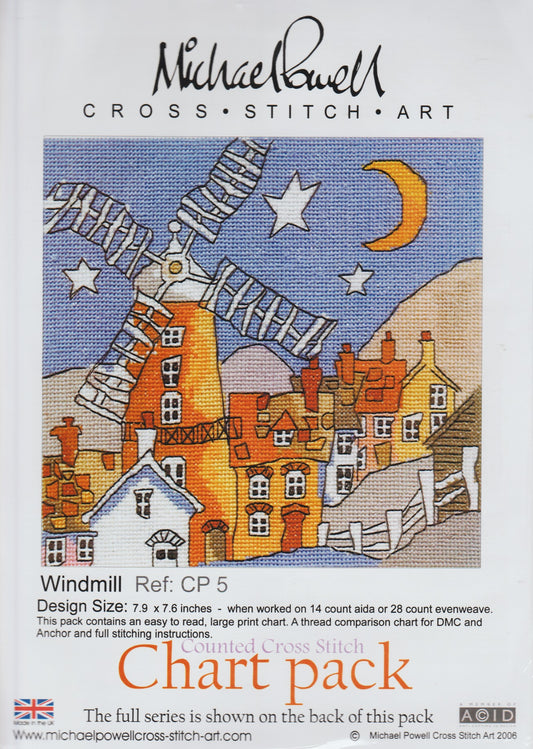 Michael Powell Windmill CP5 cross stitch pattern