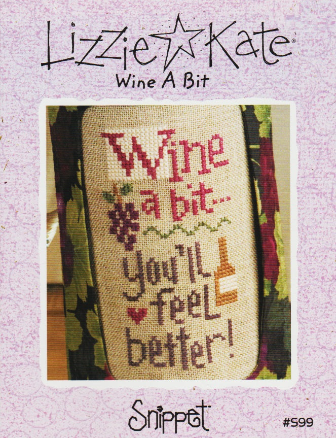 Lizzie Kate Wine A Bit S99 cross stitch pattern