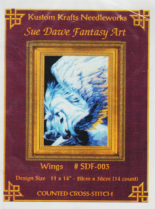 Kustom Krafts Wings SDF-003 Pegasus cross stitch pattern