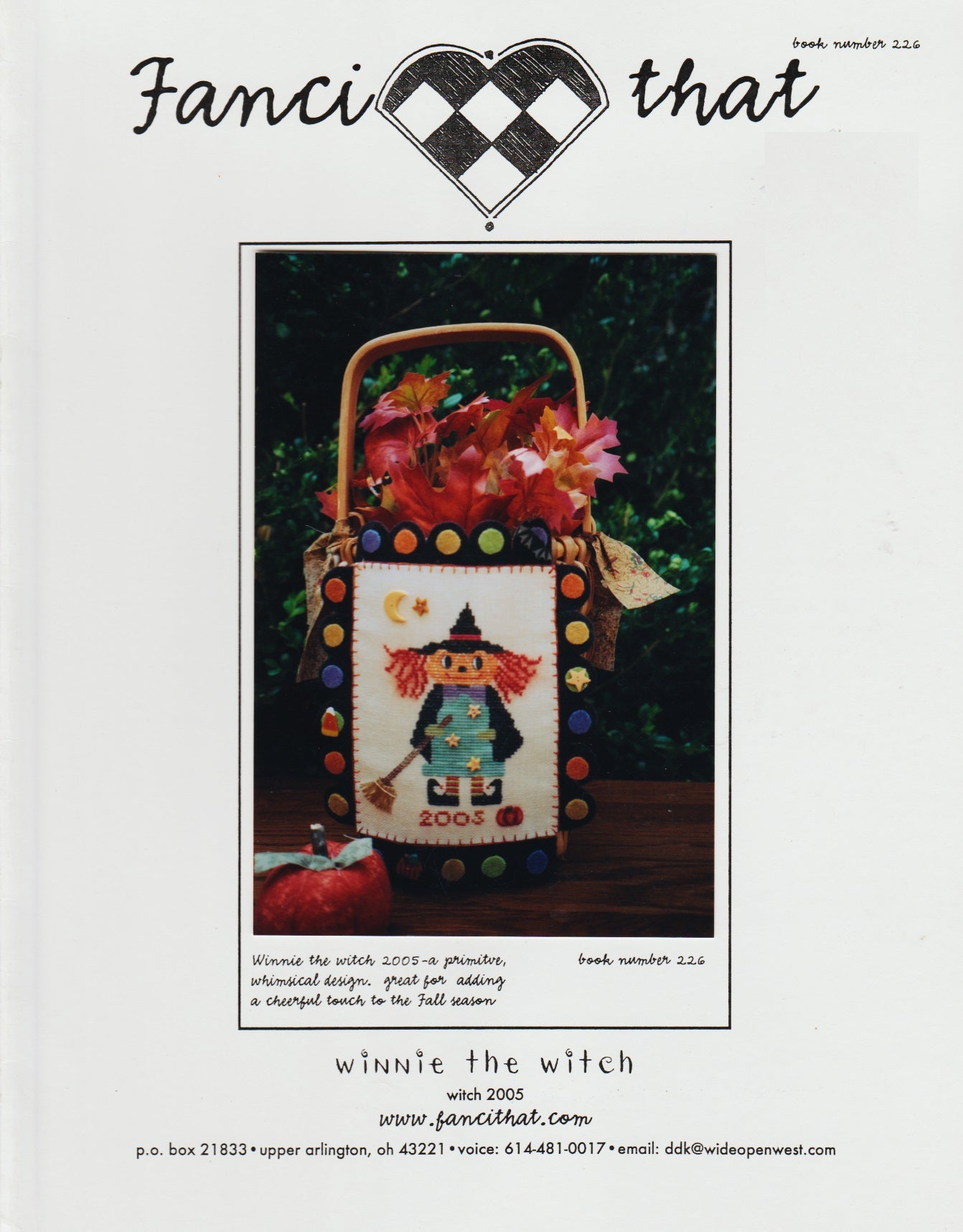 Fanci That Winnie the Witch 226 halloween cross stitch pattern