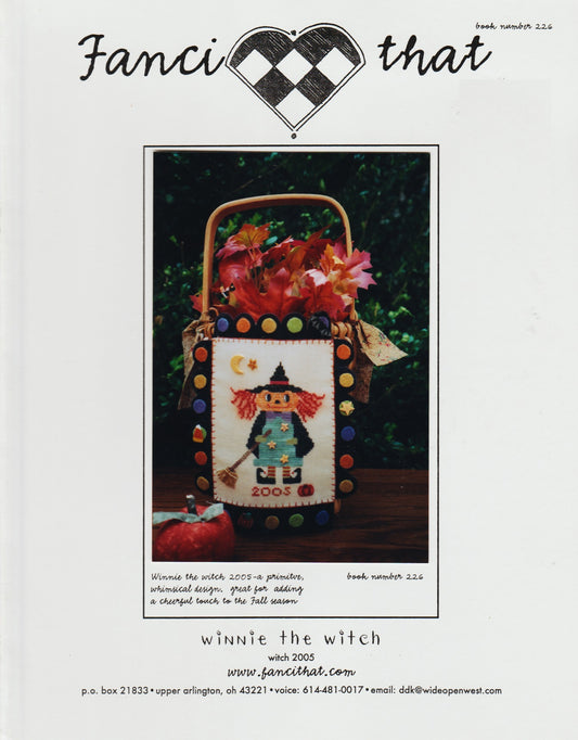 Fanci That Winnie the Witch 226 halloween cross stitch pattern