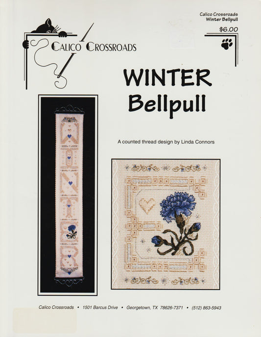 Calico Crossroads Winter Bellpull cross stitch pattern