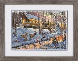 Dimensions Gold Collection Winter Cabin 70-08976 cross stitch kit