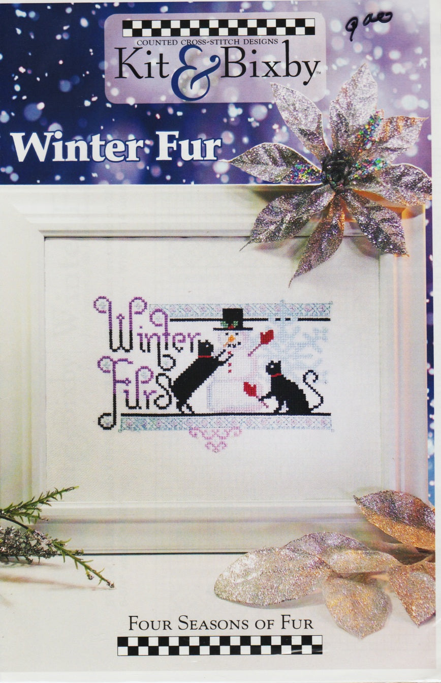 Kit & Bixby Winter Fur cross stitch pattern