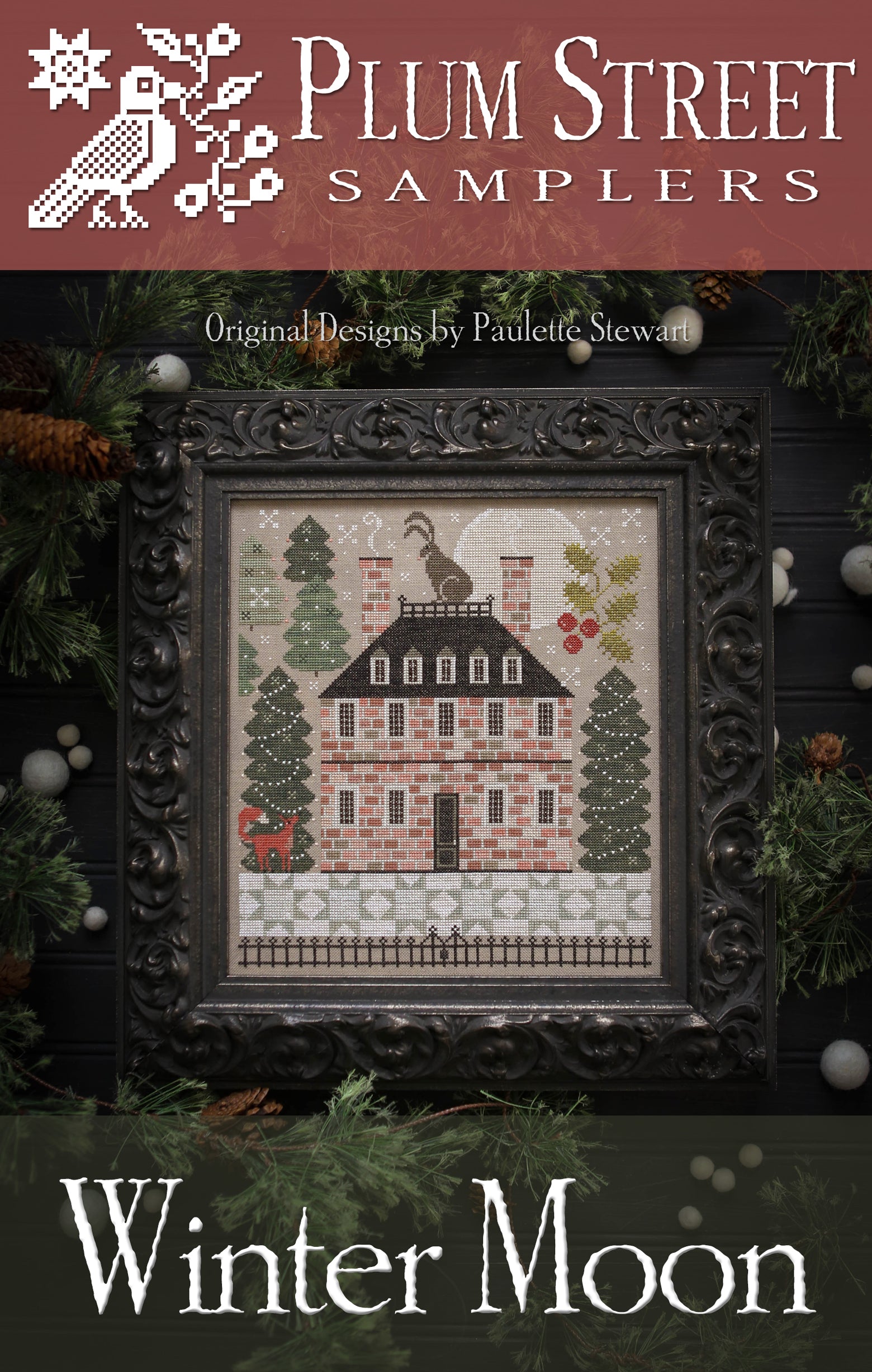 Plum Street Samplers Winter Moon cross stitch pattern